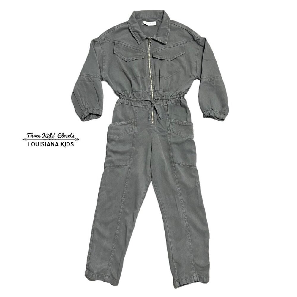 Zara Sz 9 Grey Coverall Jumpsuit Romper